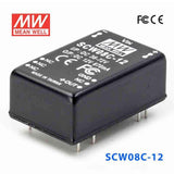 Mean Well SCW08C-12 DC-DC Converter - 8W 36~72V DC in 12V out