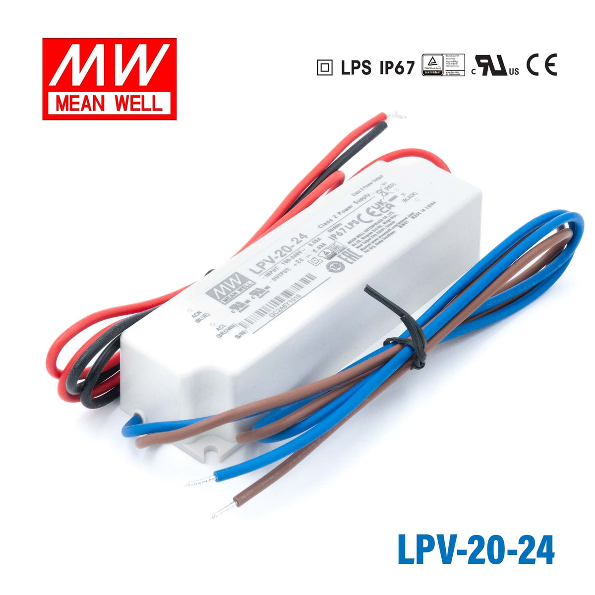 Mean Well LPV Series LED Power Supply 24V (20~150W)
