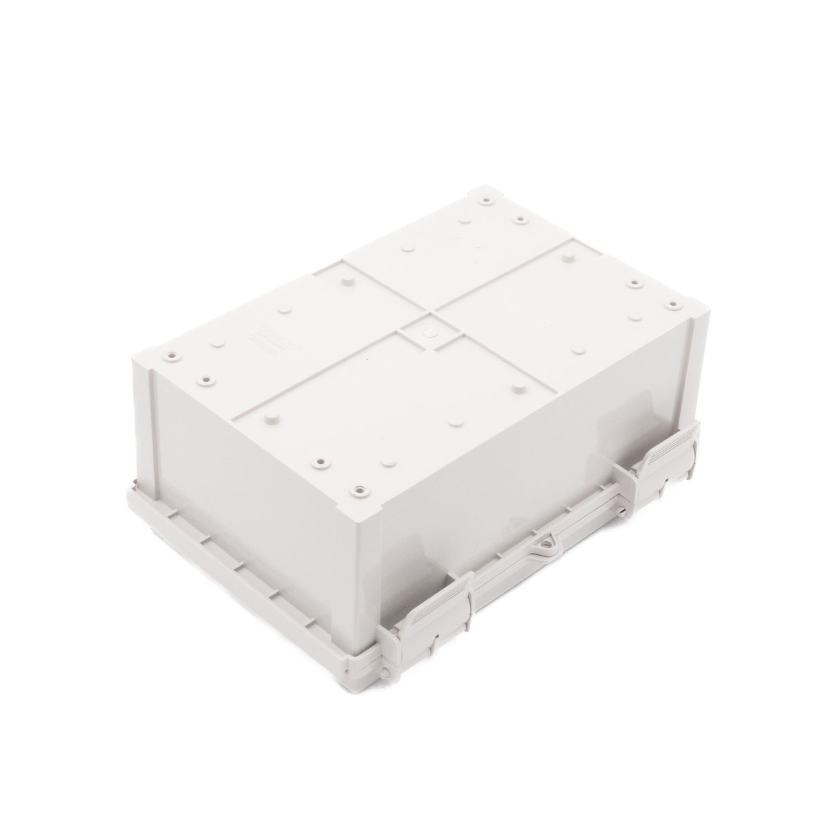 Boxco Q-Series 7.87 x 11.81 x 5.12 Inches(200 x 300 x 130mm) Plastic Enclosure, IP67, IK08, ABS, Grey Cover, Hinge Type with Plate - PHOTO 1