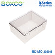 Boxco Q-Series 11.81 x 15.75 x 6.30 Inches(300 x 400 x 160mm) Plastic Enclosure, IP67, IK08, ABS, Transparent Cover, Plastic Hinge and Latch Type