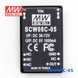 Mean Well SCW08C-05 DC-DC Converter - 8W 36~72V DC in 5V out 1.6A - PHOTO 2