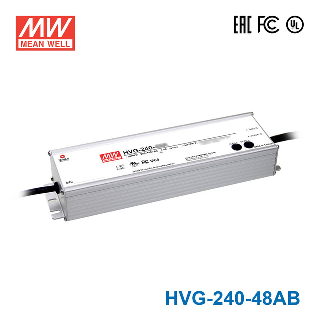 Mean Well HVG-240-48AB LED Power Supplies 240W 48V 5A CV + CC IP65