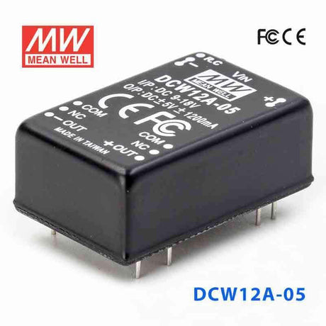 Mean Well DCW12A-05 DC-DC Converter - 12W - 9~18V in ±5V out 1.2A