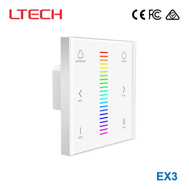 Ltech EX3 Wireless RF/DMX512 Single-zone Touch Panel - RGB