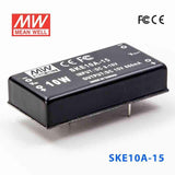 Mean Well SKE10A-15 DC-DC Converter - 10W - 9~18V in 15V out 666mA