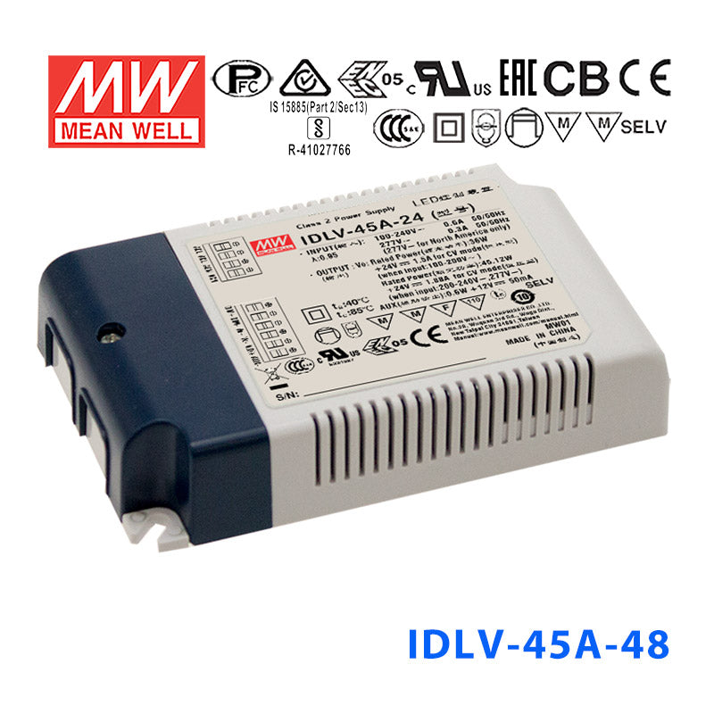 Mean Well IDLV-45A-48 Power Supply 45W 48V (Auxiliary DC output)