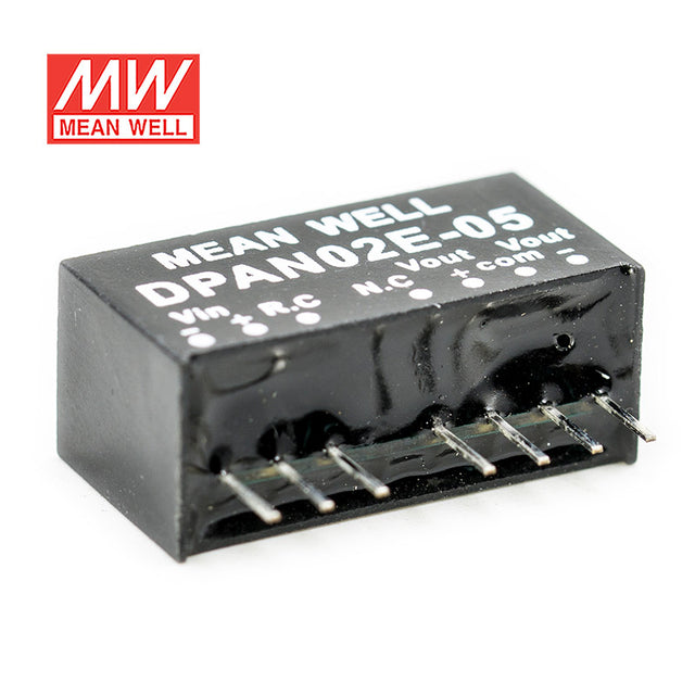 Mean Well DPAN02E-05 DC-DC Converter - 2W - 4.5~9V in ±5V out