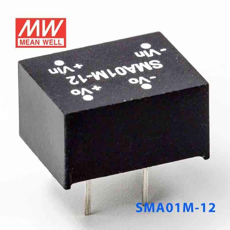 Mean Well SMA01M-12 DC-DC Converter - 1W - 10.8~13.2V in 12V out - PHOTO 1