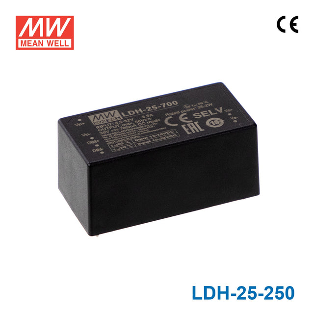 Mean Well LDH DC/DC LED Driver CC 250mA - Step-up