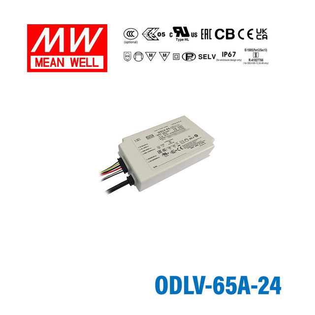 Mean Well ODLV-65A-24 Power Supply 65W 24V (Auxiliary DC output)