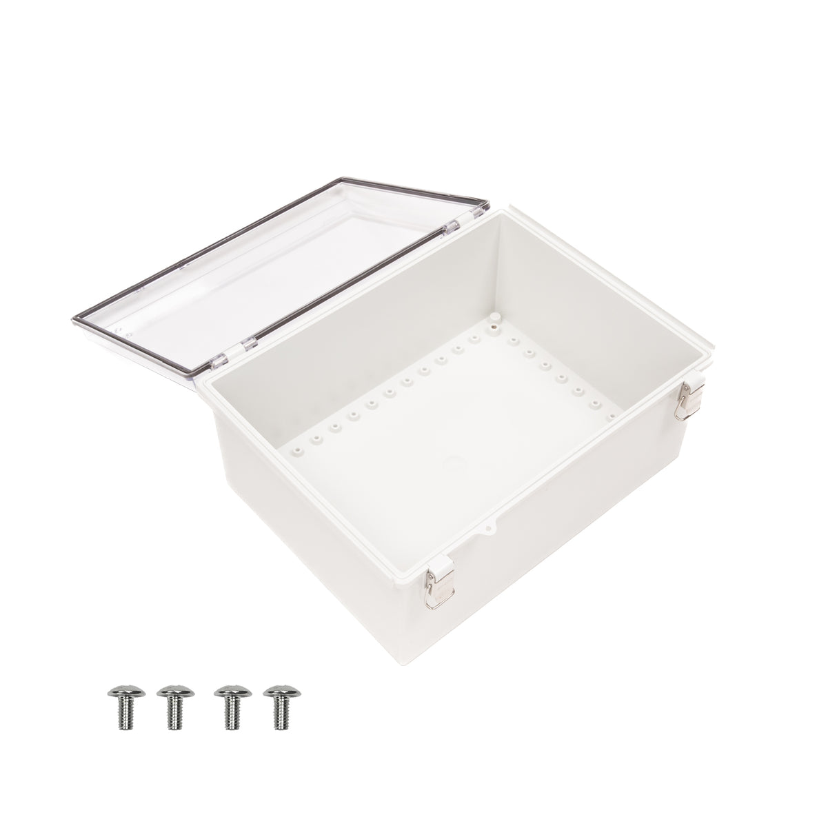 Boxco P-Series 11.81 x 15.75 x 7.09 Inches(300 x 400 x 180mm) Plastic Enclosure, IP67, IK08, ABS, Transparent Cover, Molded Hinge and Latch Type - PHOTO 3