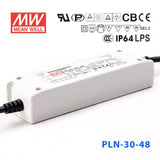 Mean Well PLN-30-48 Power Supply 30W 48V - IP64 630mA
