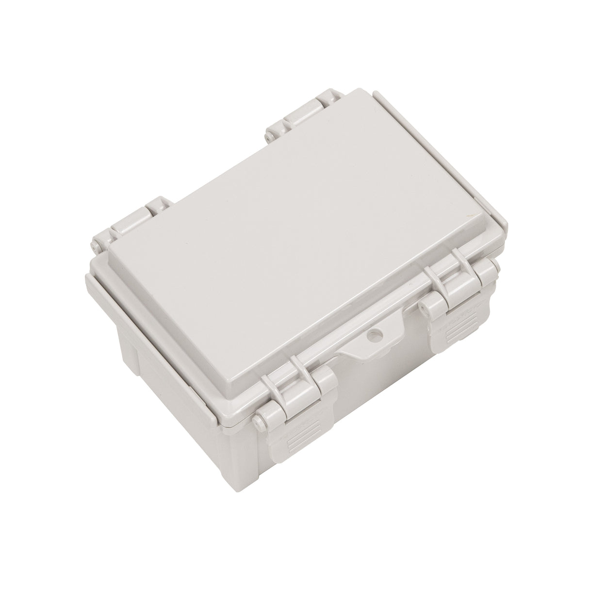 Boxco Q-Series 3.94 x 5.91 x 3.54 Inches(100 x 150 x 90mm) Plastic Enclosure, IP67, IK08, ABS, Grey Cover, Hinge Type with Plate - PHOTO 1