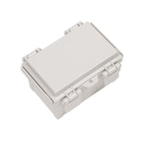Boxco Q-Series 3.94 x 5.91 x 3.54 Inches(100 x 150 x 90mm) Plastic Enclosure, IP67, IK08, ABS, Grey Cover, Hinge Type with Plate - PHOTO 1