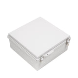 Boxco P-Series 13.78 x 13.78 x 7.09 Inches(350 x 350 x 180mm) Plastic Enclosure, IP67, IK08, PC, Grey Cover, Molded Hinge and Latch Type - PHOTO 1