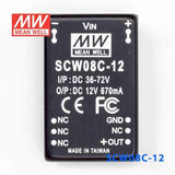 Mean Well SCW08C-12 DC-DC Converter - 8W 36~72V DC in 12V out - PHOTO 2