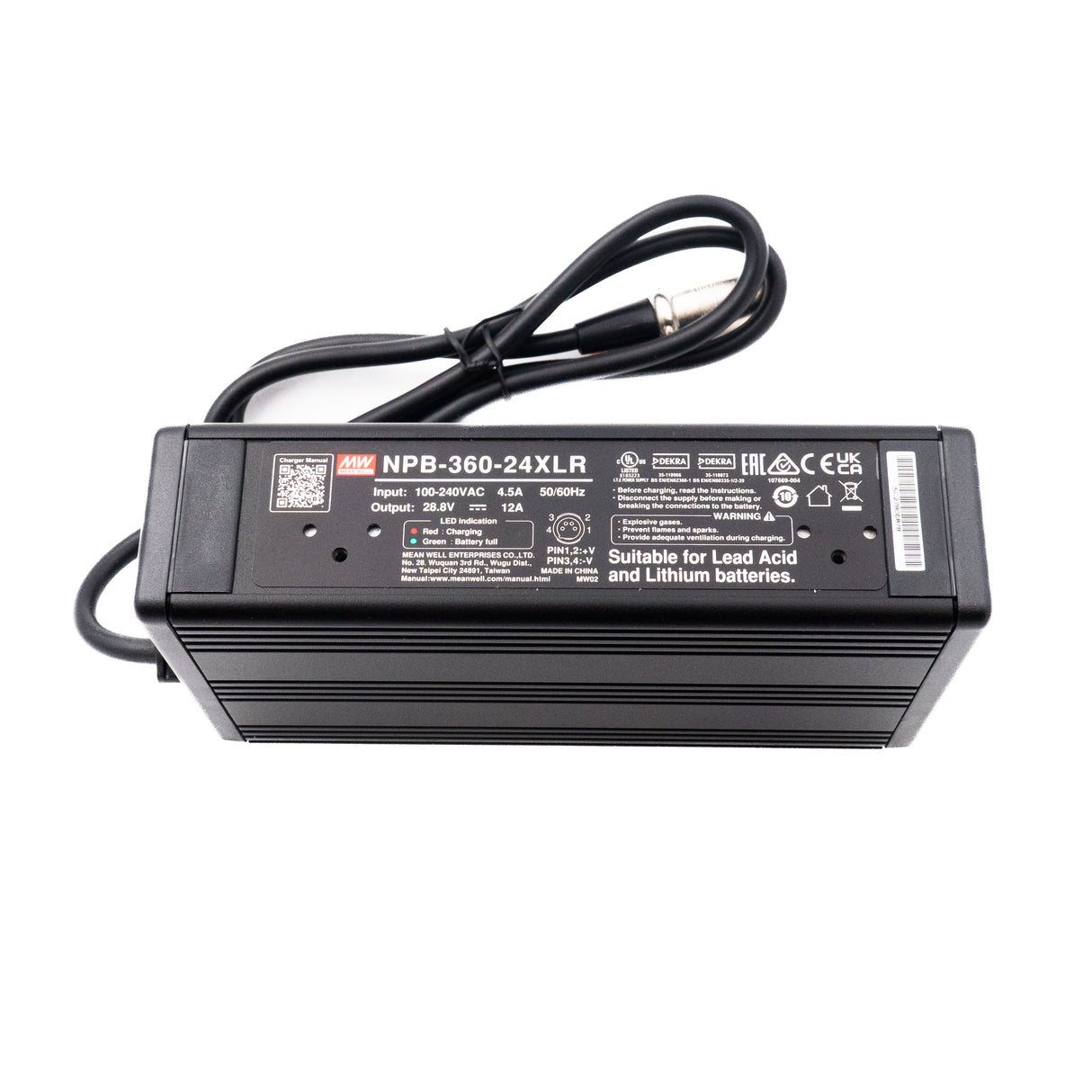 Mean Well NPB-360-24XLR Battery Charger 360W 24V 3 Pin Power Pin - PHOTO 1