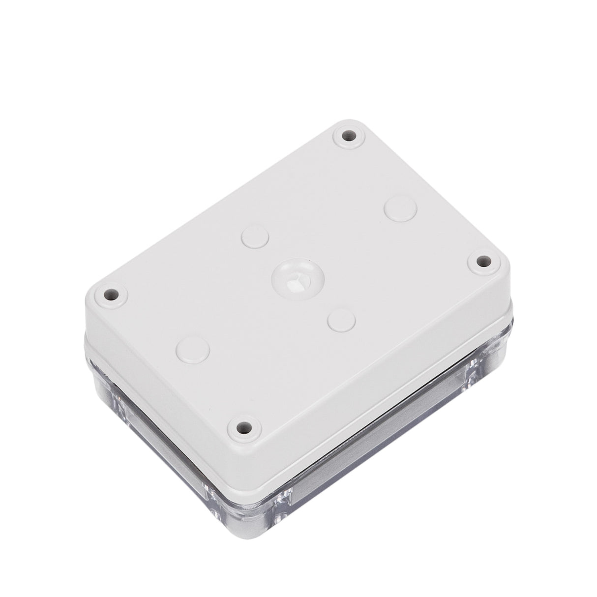 Boxco S-Series 3.15 x 4.33 x 1.77 Inches(80x110x45mm) Plastic Enclosure, IP67, IK08, PC, Transparent Cover, Screw Type - PHOTO 1