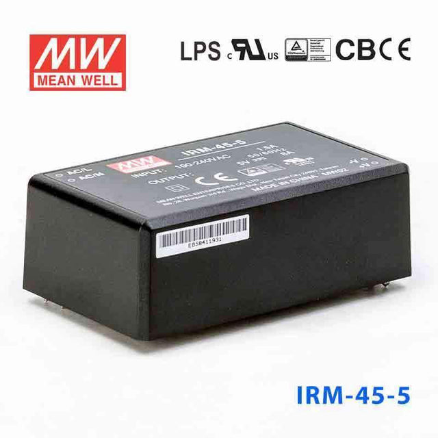 Mean Well IRM-45-5 Switching Power Supply 40W 5V 8A - Encapsulated