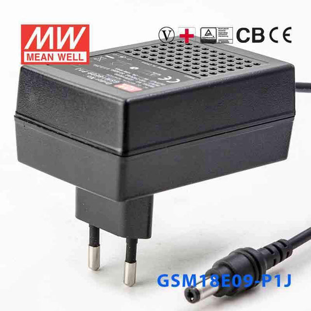 Mean Well GSM18E09-P1J Power Supply 18W 9V