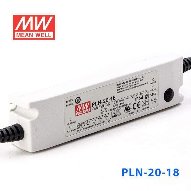 Mean Well PLN-20-18 Power Supply 20W 18V - IP64 - PHOTO 1