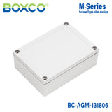 Boxco M-Series 5.12 x 7.09 x 2.36 Inches(130 x 180 x 60mm) Plastic Enclosure, IP67, IK08, ABS, Grey Cover, Screw Type