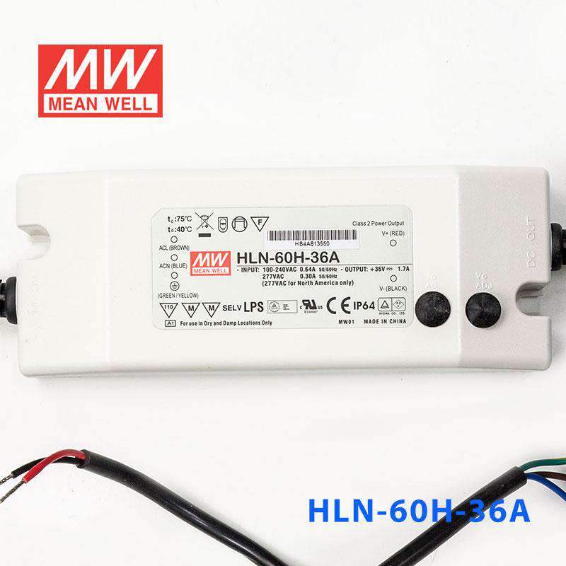 Mean Well HLN-60H-36A Power Supply 60W 36V - IP64, Adjustable - PHOTO 2