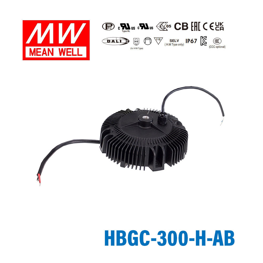 Mean Well HBGC-300-H-AB Power Supply 300W 5600mA - Adjustable and Dimmable