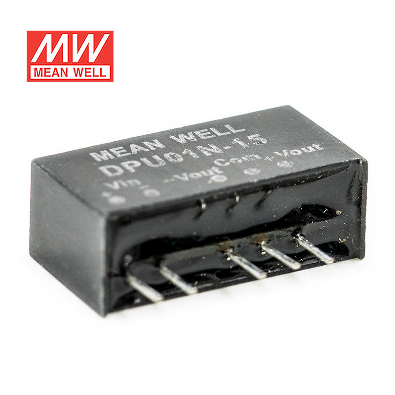 Mean Well DPU01N-15 DC-DC Converter - 1W - 21.6~26.4V in ±15V out