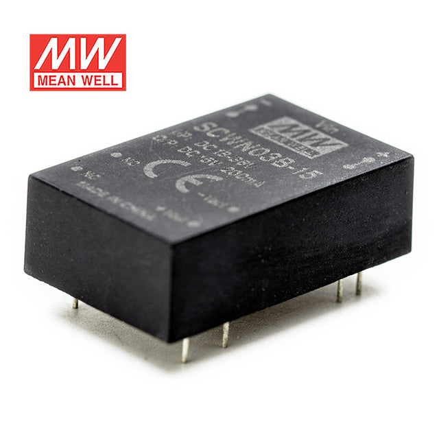 Mean Well SCWN03B-15 DC-DC Converter - 3W 18~36V DC in 15V out