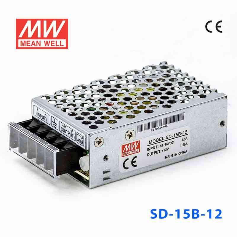 Mean Well SD-15B-12 DC-DC Converter - 15W - 18~36V in 12V out