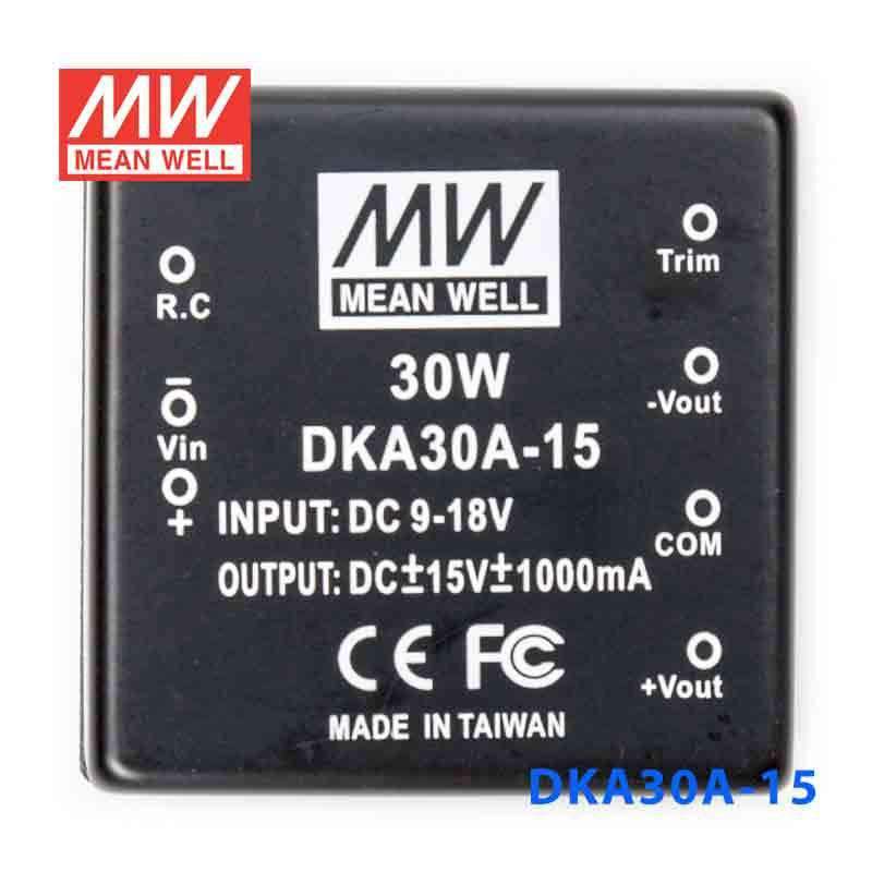 Mean Well DKA30A-15 DC-DC Converter - 30W - 9~18V in ±15V out - PHOTO 2