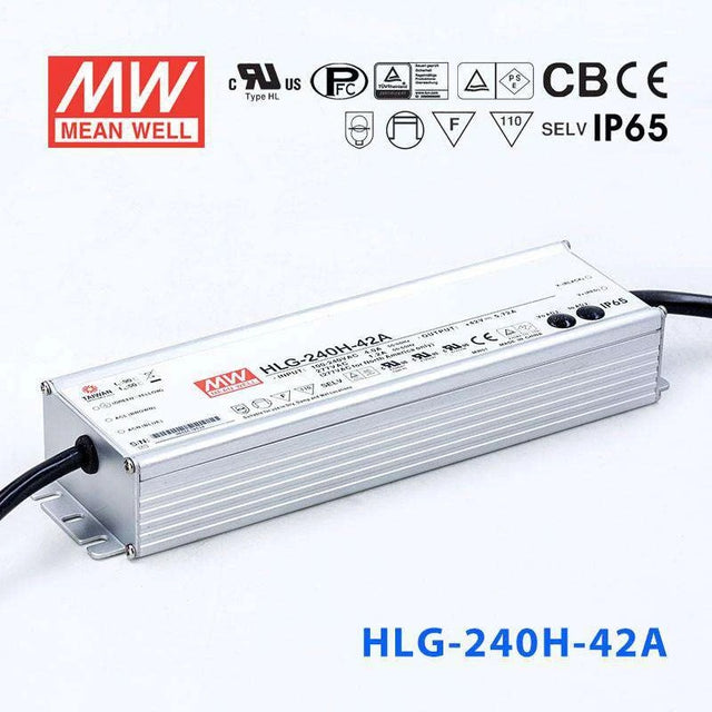 Mean Well HLG-240H-42A Power Supply 240W 42V - Adjustable