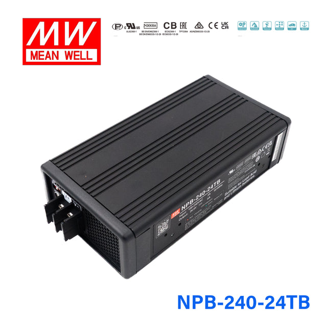 Mean Well NPB-240-24TB Battery Charger 240W 24V Terminal Block 8A