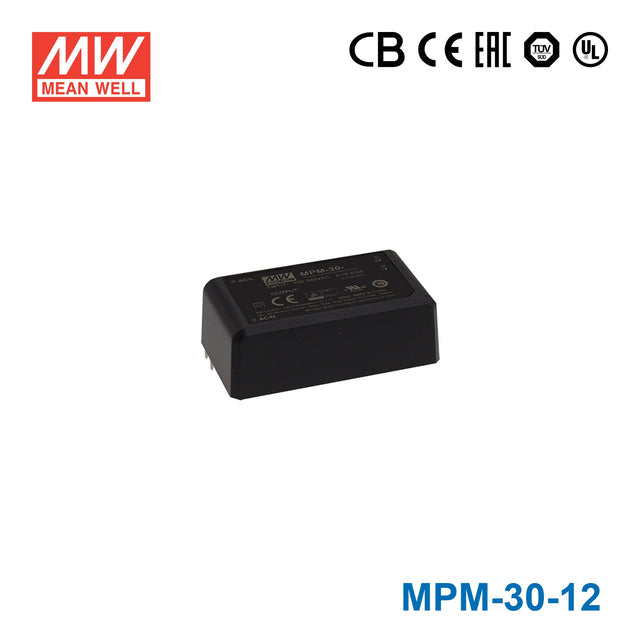 Mean Well MPM-30-12 Power Supply 30W 12V 2.5A