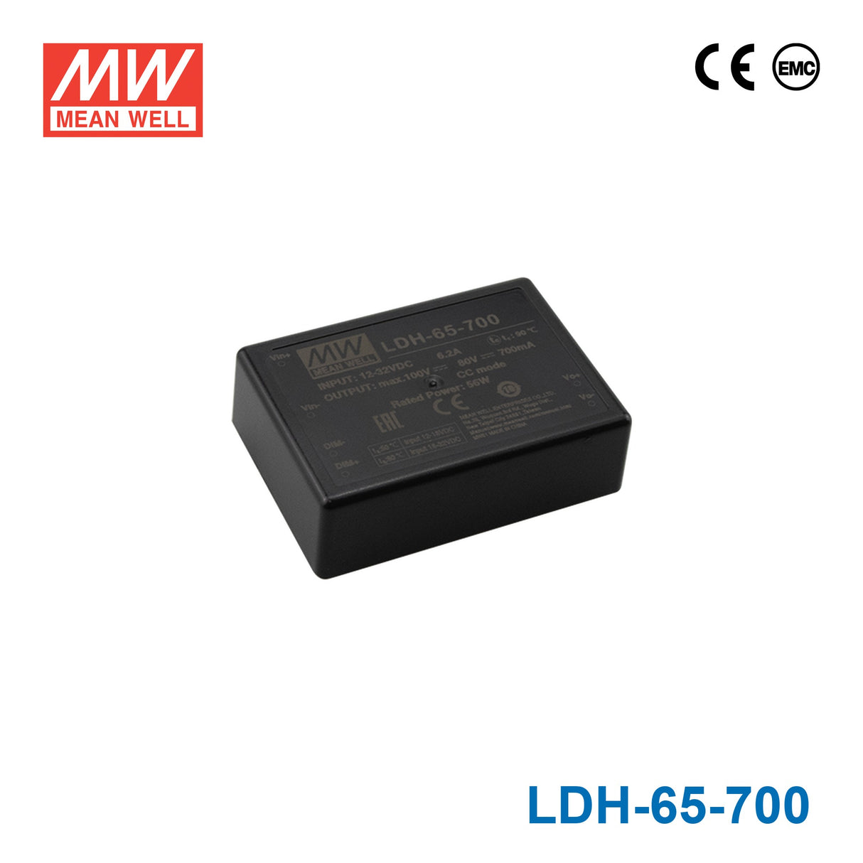 Mean Well LDH DC/DC LED Driver CC 700mA - Step-up