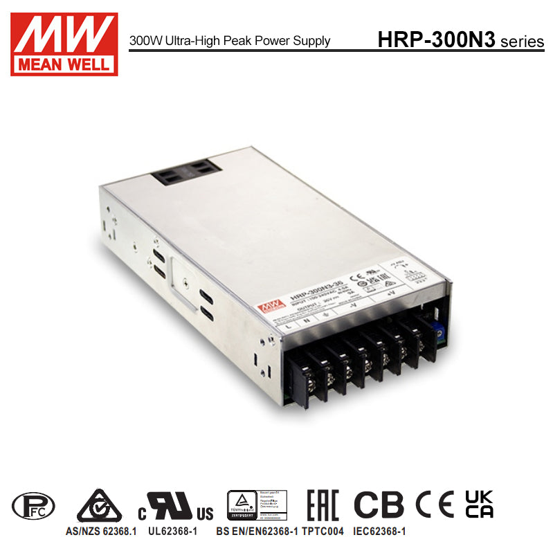 Mean Well HRP-300N3-48 Power Supply 336W 48V, 350% peak power model 7A