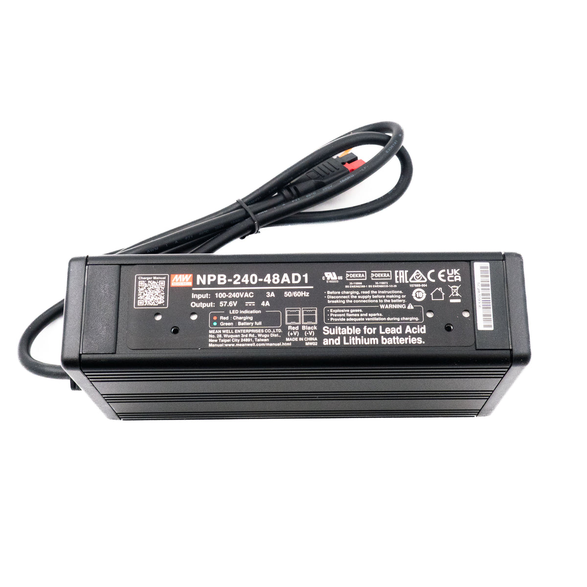 Mean Well NPB-240-24AD1 Battery Charger 240W 24V Anderson Connector 8A - PHOTO 1