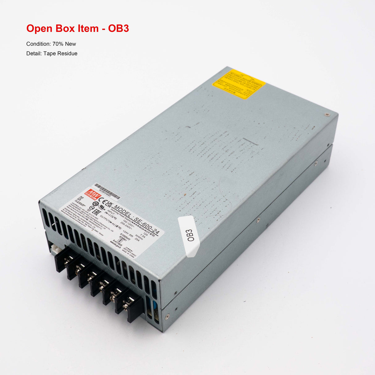 Mean Well SE-600-24 Power Supply 600W 24V - Open Box