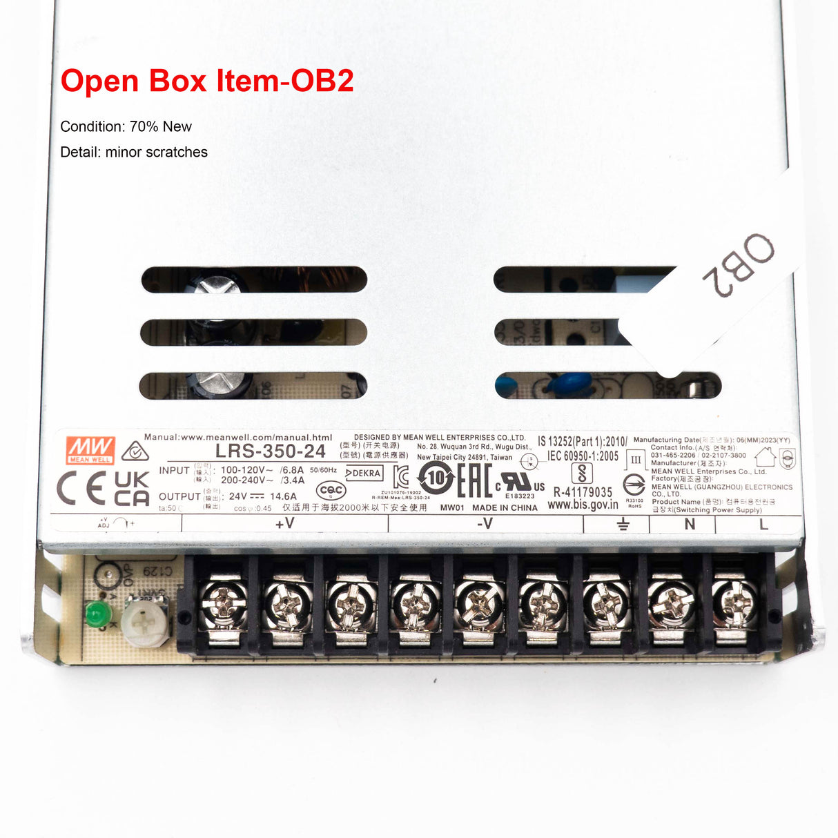 Mean Well LRS-350-24 Power Supply 350W 24V-Open Box