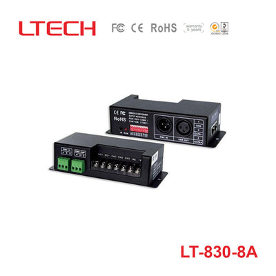 Ltech LT-830-8A Constant Voltage Decoder - DMX/RDM