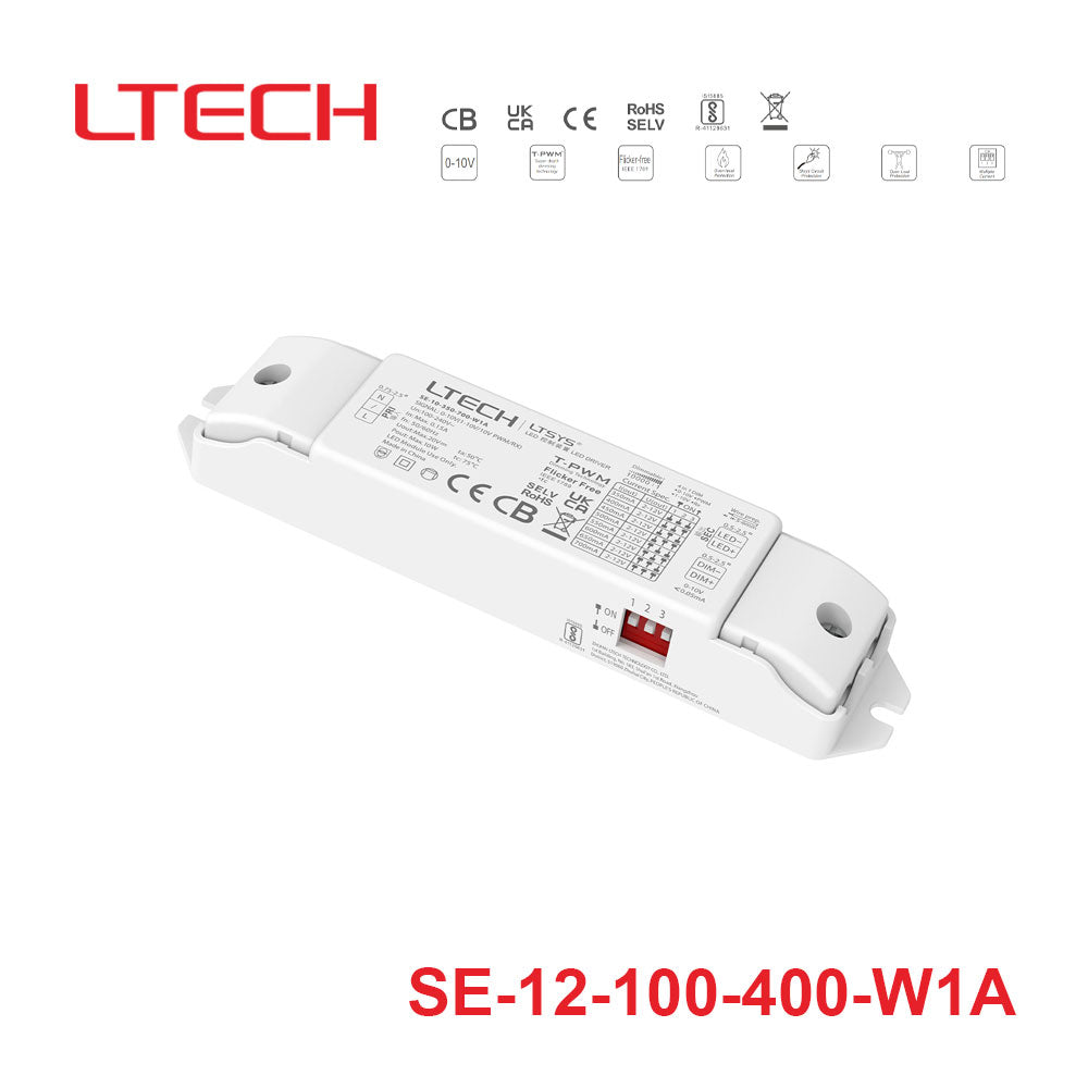Ltech SE-12-100-400-W1A 12W 100mA ~ 400mA CC Triac LED Driver