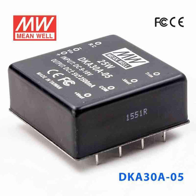 Mean Well DKA30A-05 DC-DC Converter - 25W - 9~18V in ±5V out