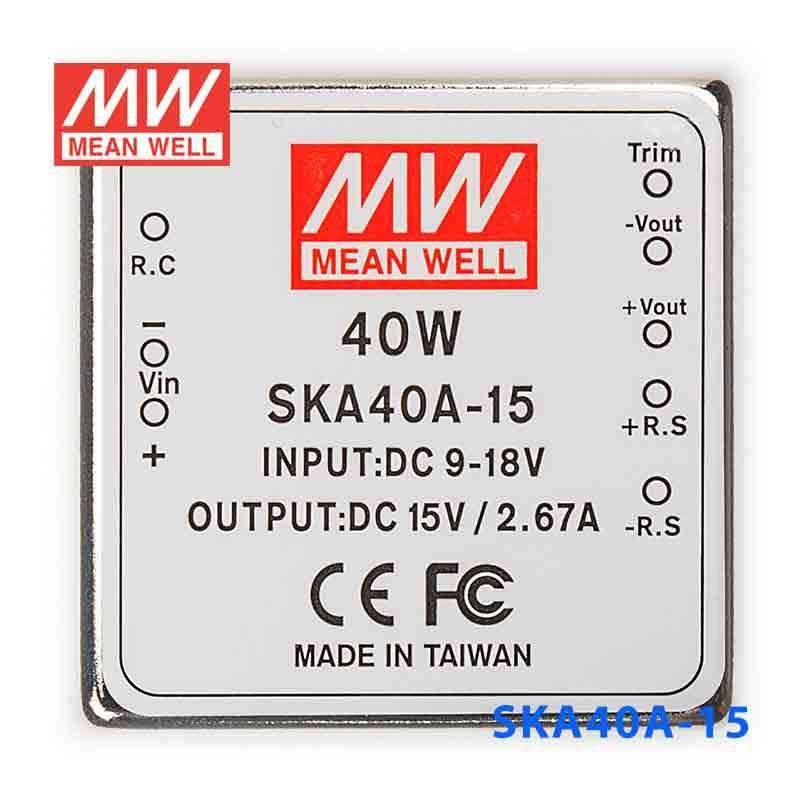 Mean Well SKA40A-15 DC-DC Converter - 35W - 9~18V in 15V out - PHOTO 2