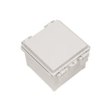 Boxco Q-Series 5.91 x 5.91 x 4.72 Inches(150 x 150 x 120mm) Plastic Enclosure, IP67, IK08, ABS, Grey Cover, Hinge Type with Plate - PHOTO 1