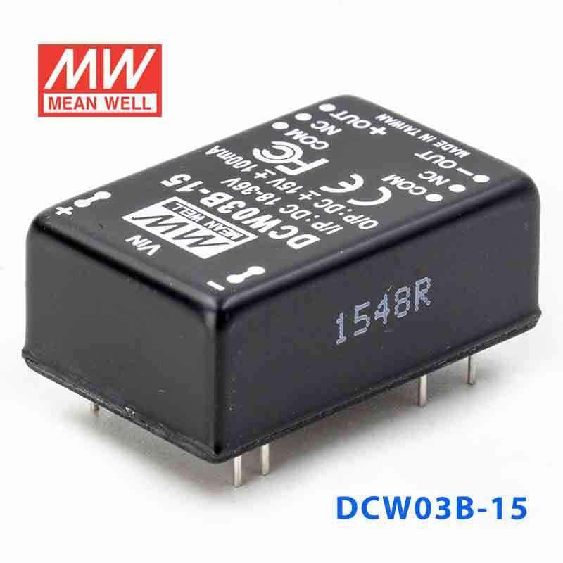 Mean Well DCW03B-15 DC-DC Converter - 3W - 18~36V in ±15V out - PHOTO 1