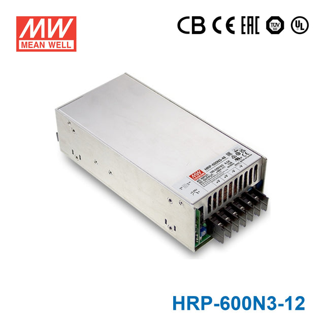 Mean Well HRP-600N3-12 Power Supply 636W 12V, 350% peak power model 53A