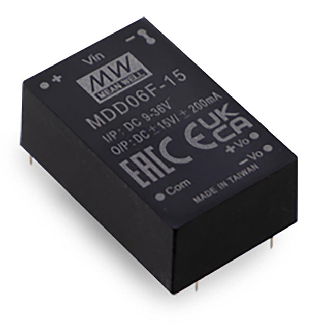 Mean Well MDD06F-15 Medical Grade DC/DC Converter 6W - 9-36V input, 15 and -15V output