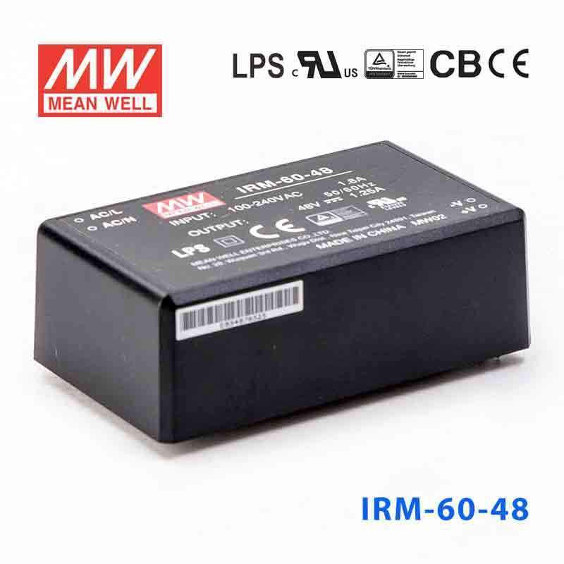 Mean Well IRM-60-48 Switching Power Supply 60W 48V 1.25A - Encapsulated
