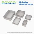 Boxco M-Series 7.09 x 10.04 x 3.94 Inches(180 x 255 x 100mm) Plastic Enclosure, IP67, IK08, PC, Transparent Cover, Screw Type